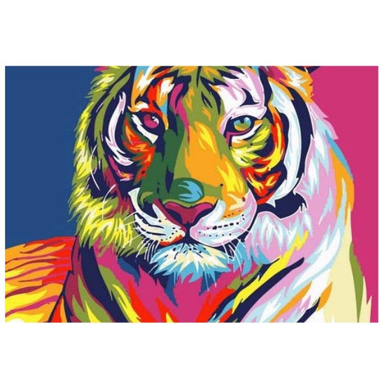 Neon Tiger: Paint By Numbers Kit