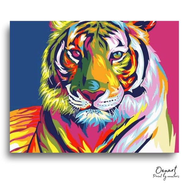 Neon Tiger: Paint By Numbers Kit