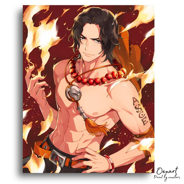 One Piece: Ace The Fire - Anime Paint By Numbers Kit