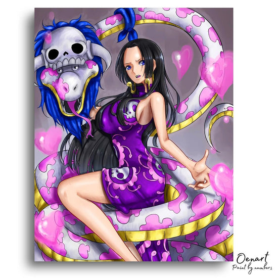 One Piece: Boa Hancock with Snake - Anime Paint By Numbers Kit