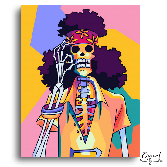 One Piece: Brook Pop Art - Anime Diamond Painting