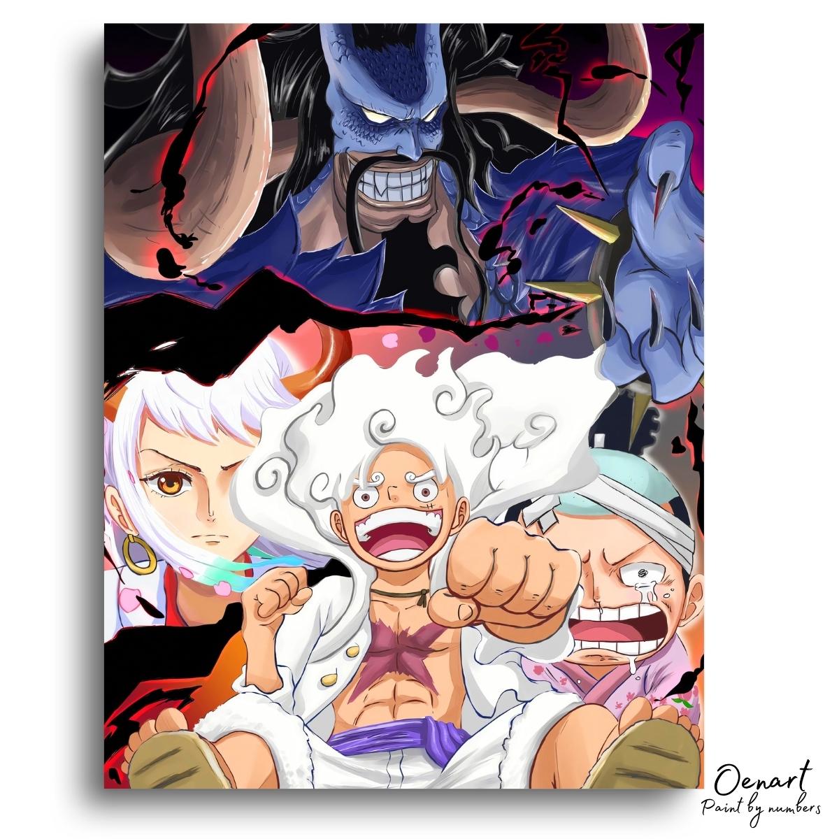 One Piece: Luffy Gear 5 and Kaido- Anime Paint By Numbers Kit