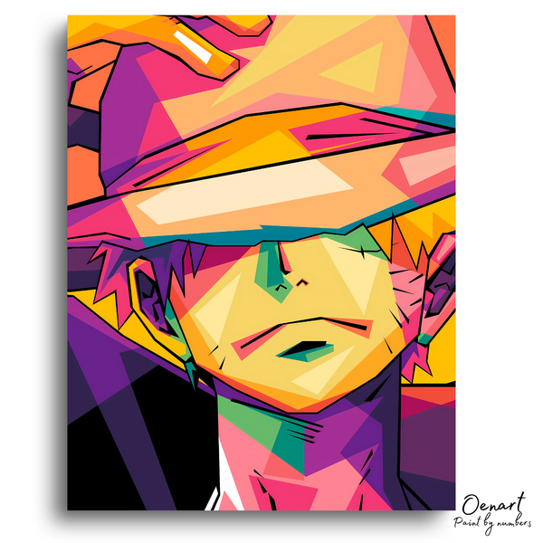 One Piece: Luffy Wpap Pop Art - Anime Diamond Painting