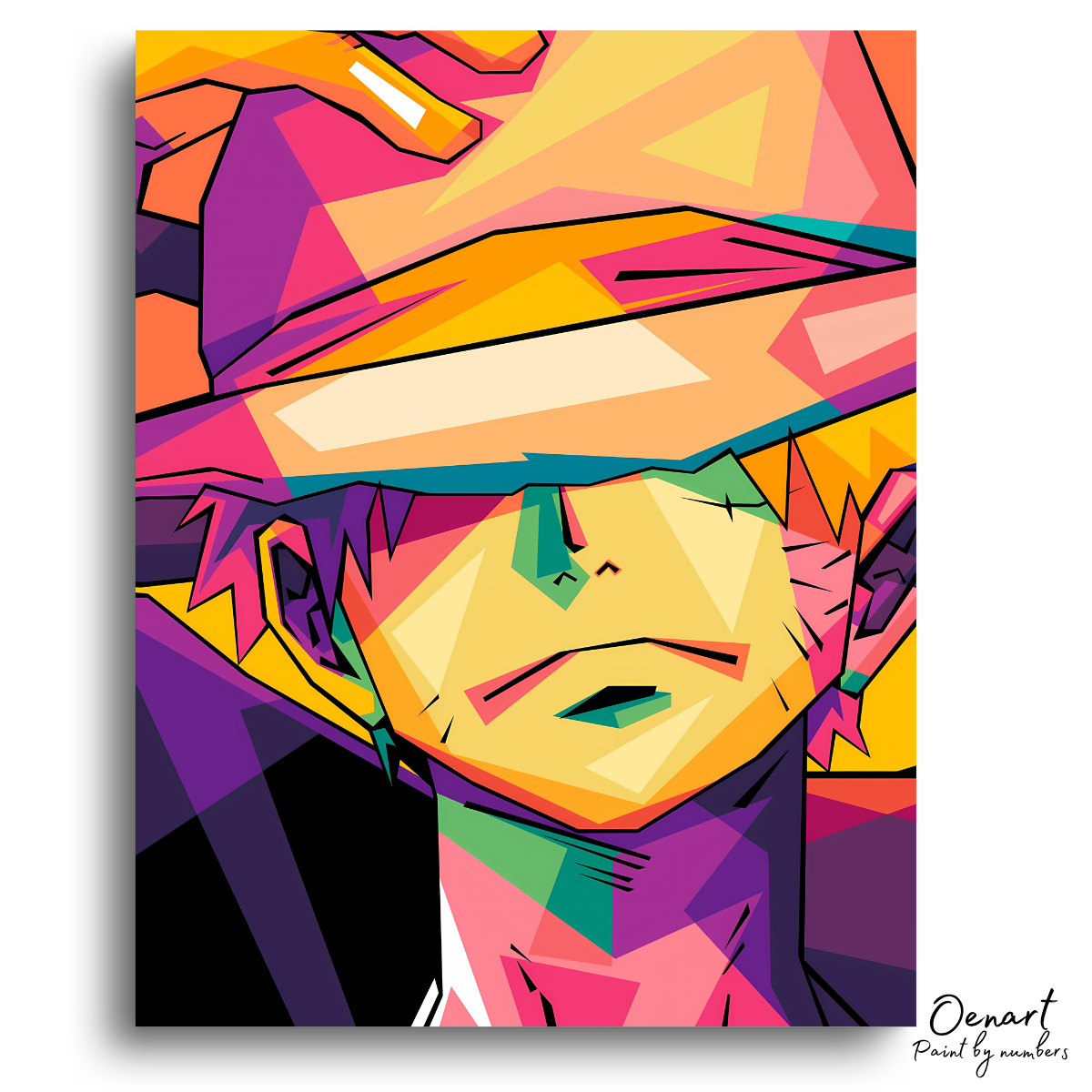 One Piece: Luffy Wpap Pop Art - Anime Paint By Numbers Kit