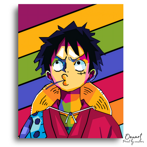 One Piece: Luffy in Wano Pop Art - Anime Diamond Painting