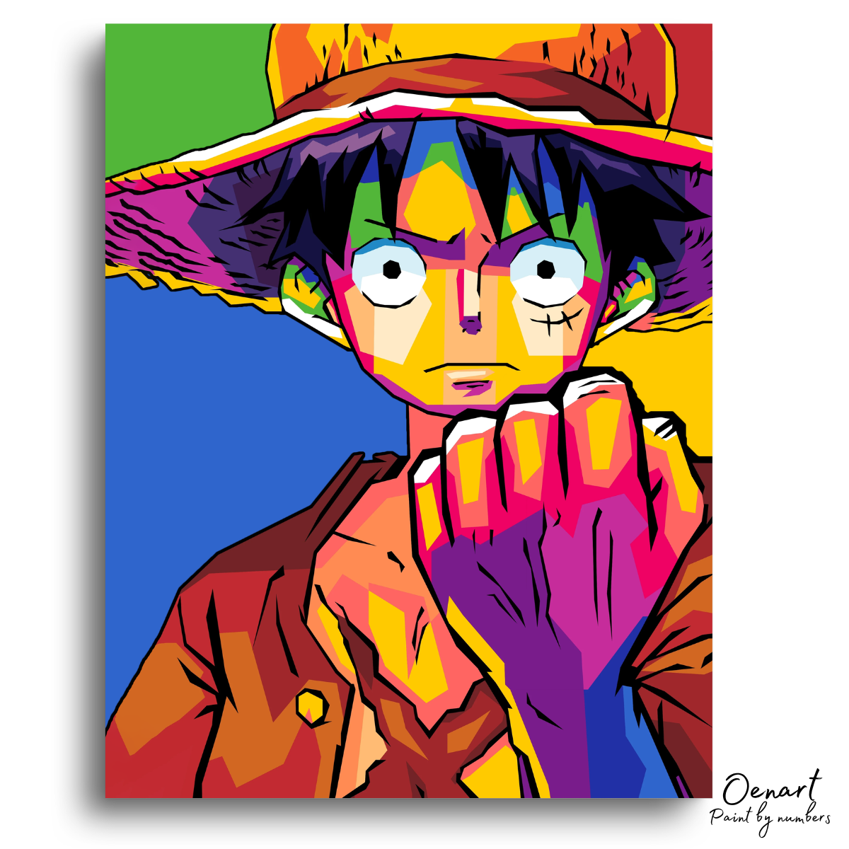 One Piece: Monkey D Luffy Pop Art - Anime Paint By Numbers Kit