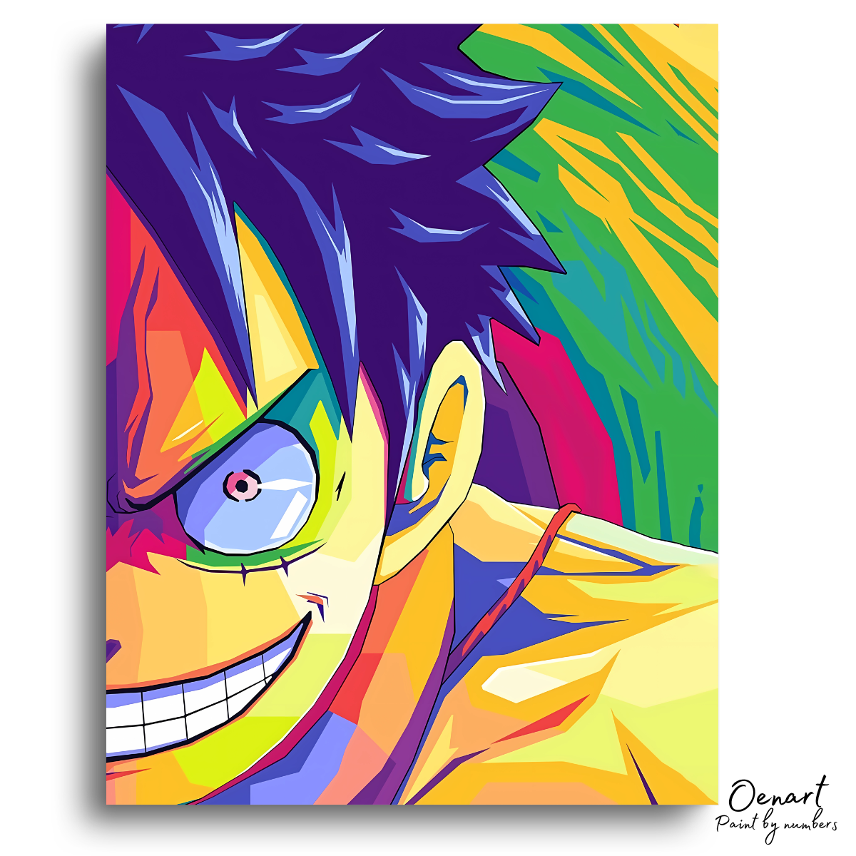 One Piece: Monkey D Luffy Wpap Pop Art - Anime Paint By Numbers Kit