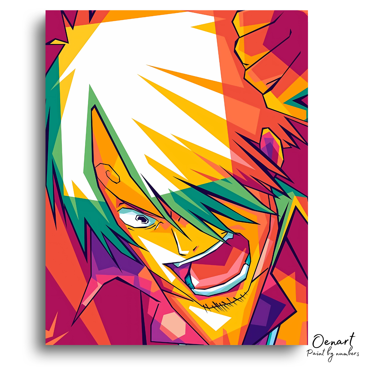 One Piece: Sanji Wpap Pop Art - Anime Paint By Numbers Kit