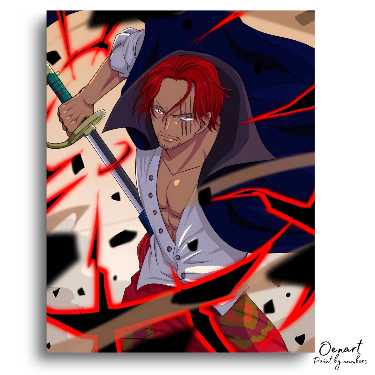 One Piece: Shanks Fighting - Anime Paint By Numbers Kit