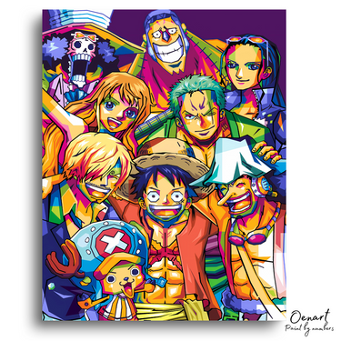 One Piece: Straw Hat Crew Pop Art - Anime Diamond Painting