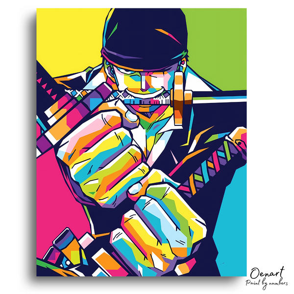 One Piece: Zoro With Three Swords - Anime Diamond Painting