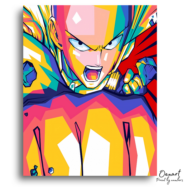 One Punch Man: Saitama Punch Pop Art - Anime Diamond Painting