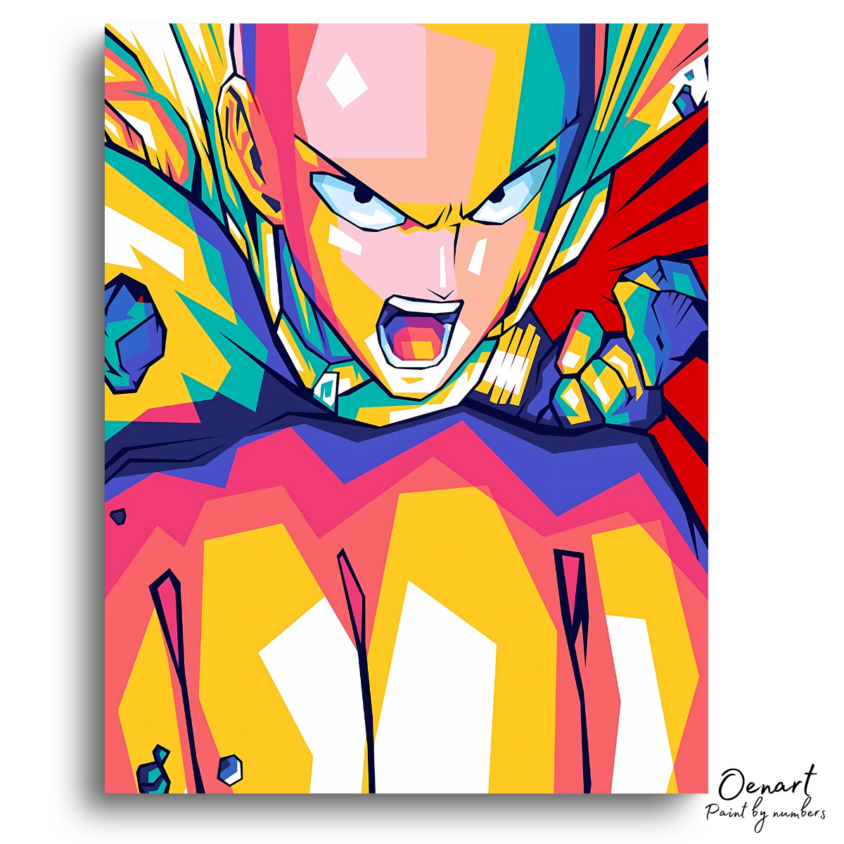 One Punch Man: Saitama Punch Pop Art - Anime Paint By Numbers Kit