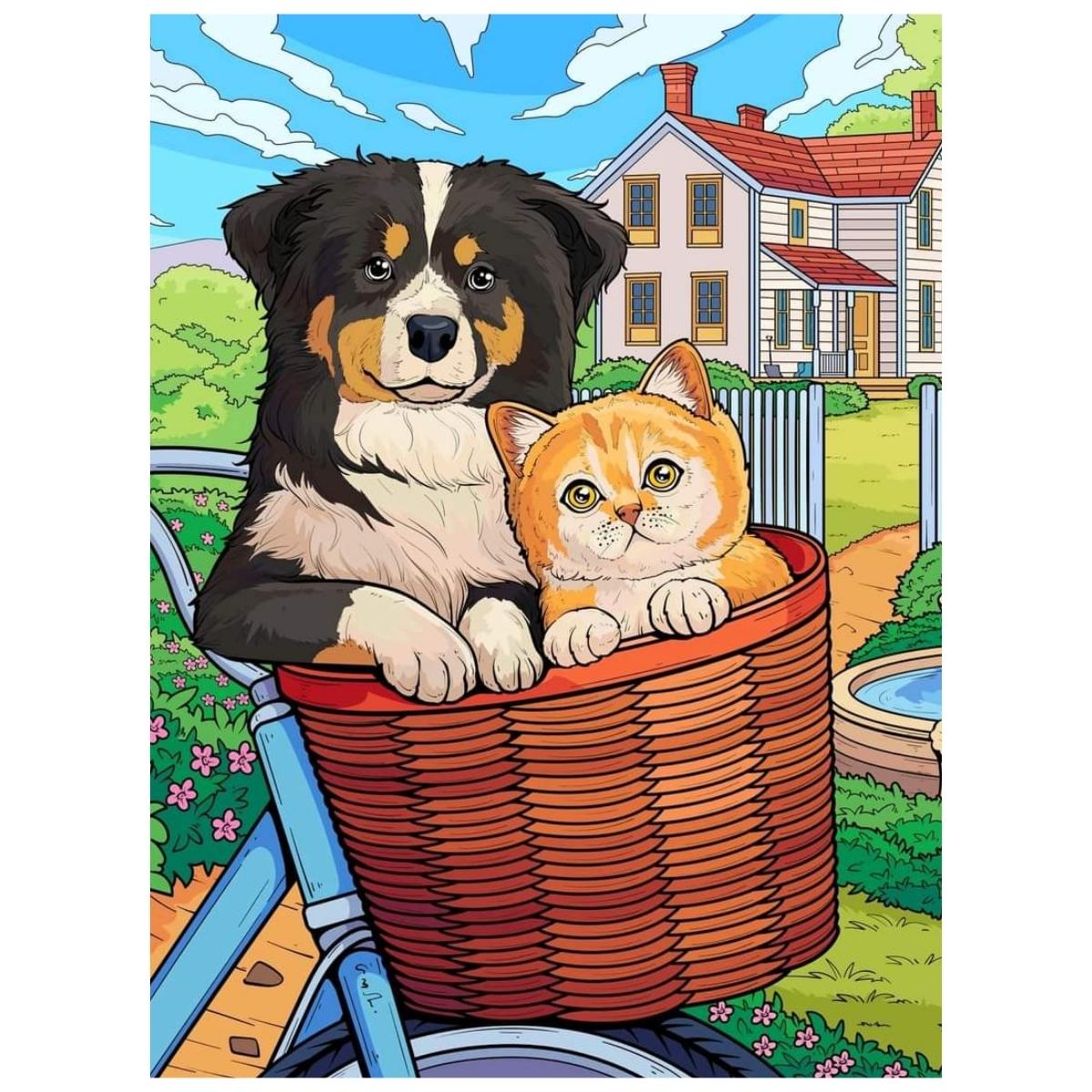 Pet's Friendship: Paint By Numbers Kit