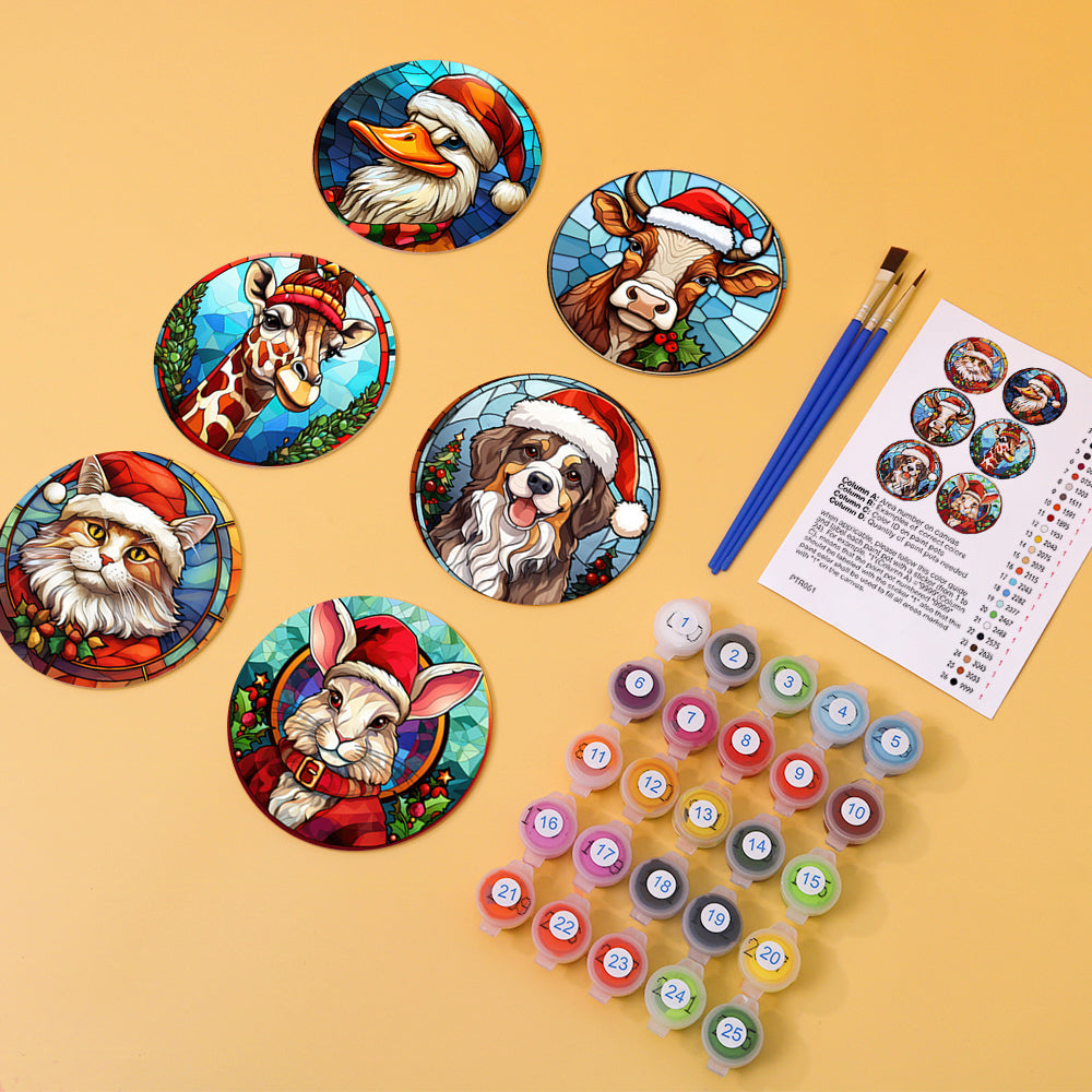 Pets Paint by Numbers Coaster Set