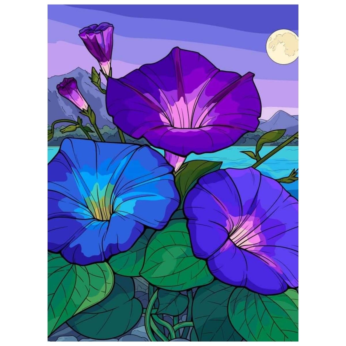 Purple Flowers: Childrens Art Set