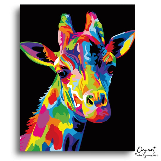 Rainbow Giraffe: Paint By Numbers Kit