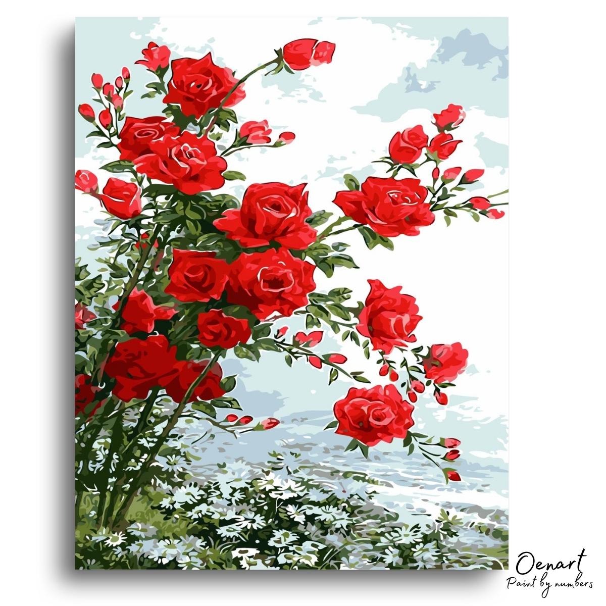 Red Flowers - Paint By Numbers Kit