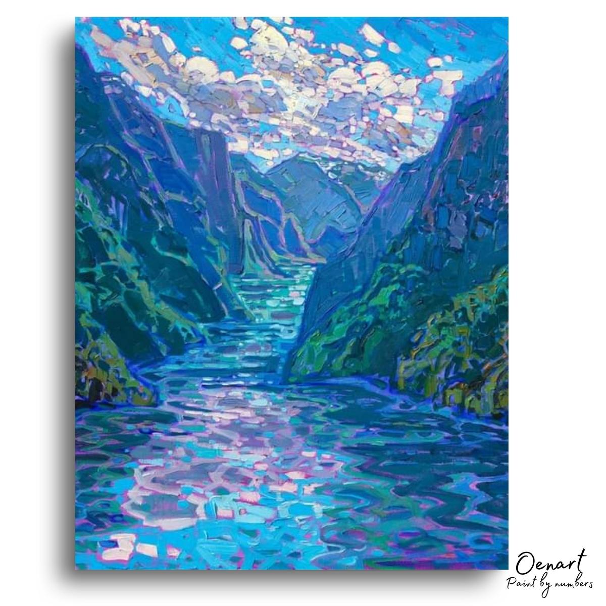 River & Mountains: Paint By Numbers Kit