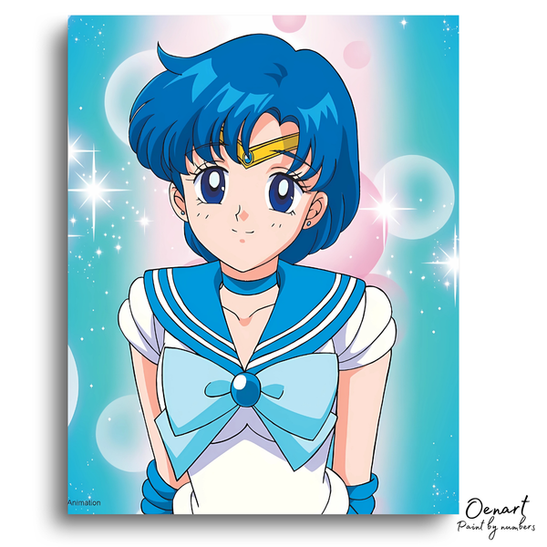 Sailor Moon: Ami Mizuno Smiling - Anime Paint By Numbers Kit