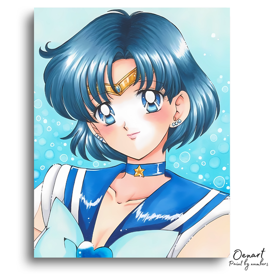 Sailor Moon: Cute Sailor Mercury - Anime Diamond Painting