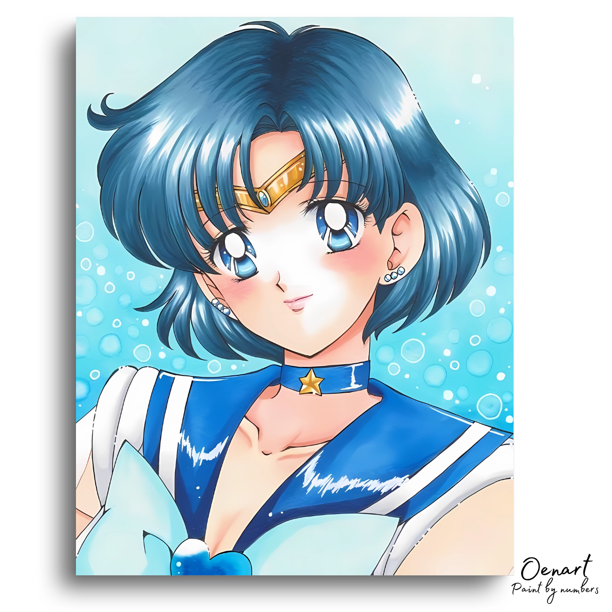 Sailor Moon: Cute Sailor Mercury - Anime Paint By Numbers Kit