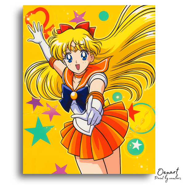 Sailor Moon: Cute Sailor Venus - Anime Paint By Numbers Kit