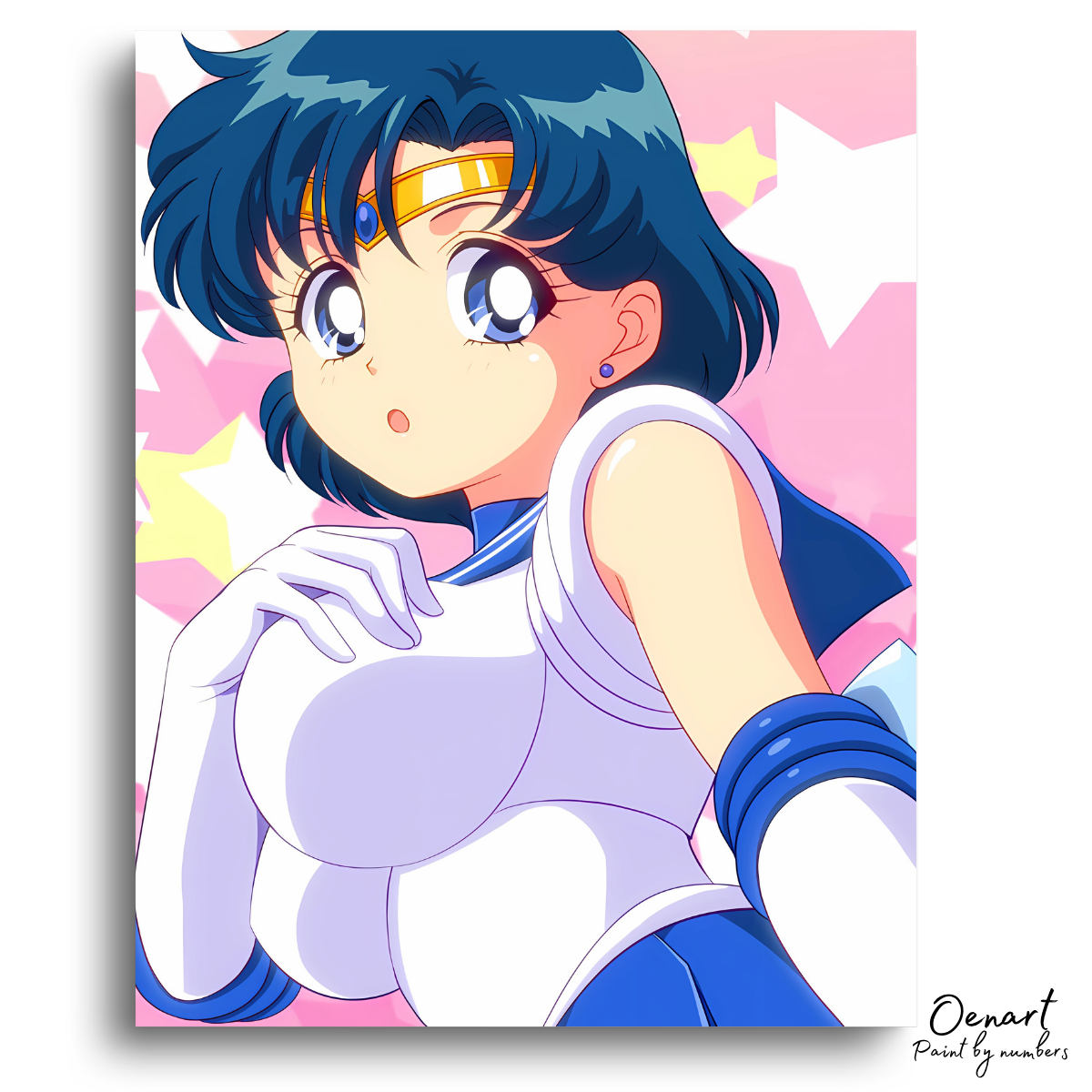 Sailor Moon: Kawaii Ami Sailor Mercury - Anime Paint By Numbers Kit