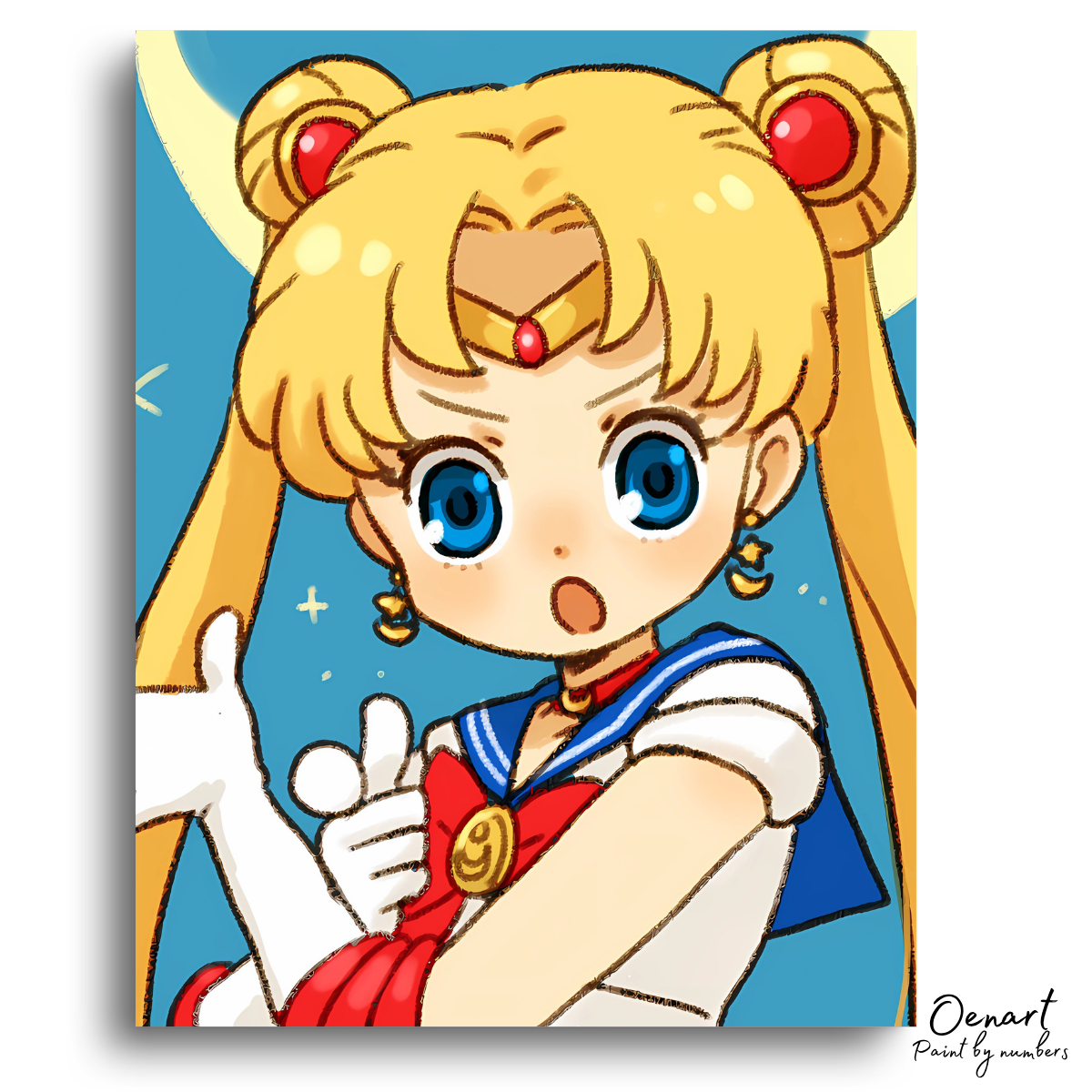 Sailor Moon: Kawaii Protector - Anime Paint By Numbers Kit