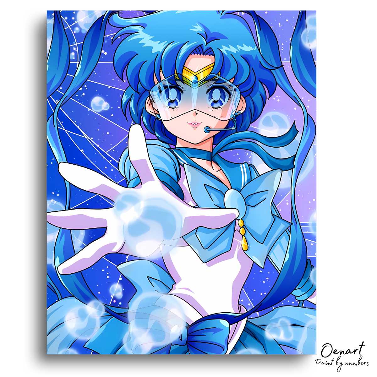 Sailor Moon: Kawaii Sailor Mercury - Anime Paint By Numbers Kit