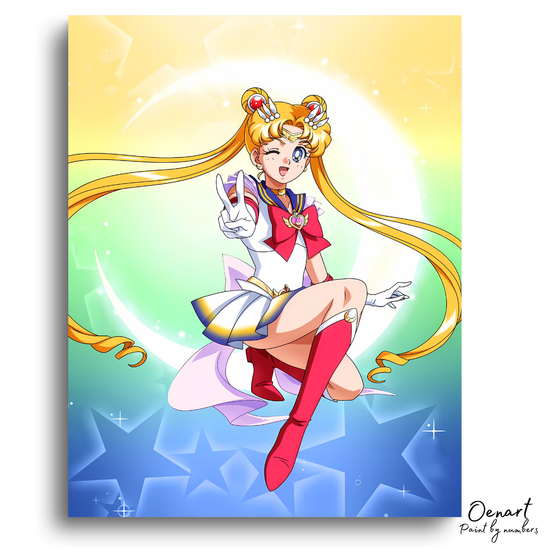 Sailor Moon: Usagi's Cheerful Charm - Anime Diamond Painting