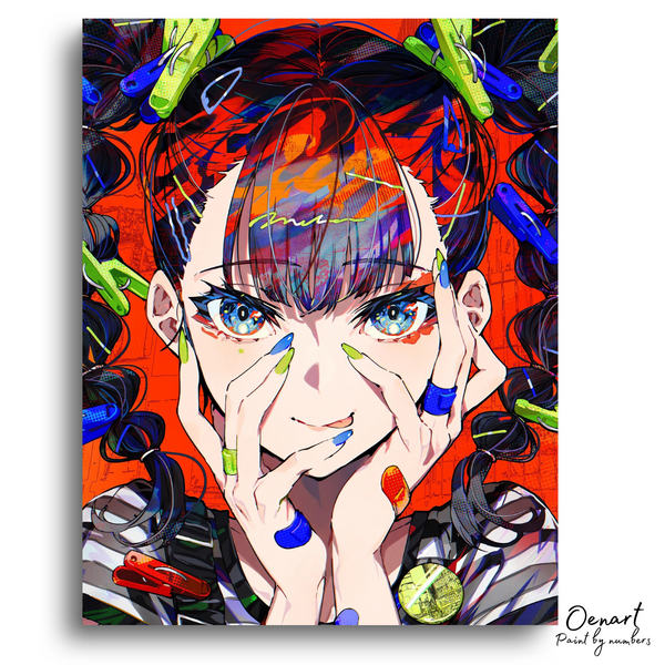 Scary Anime Girl - Anime Paint By Numbers Kit