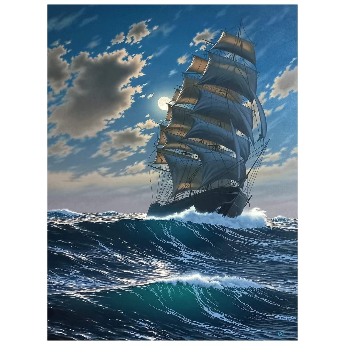 Ship & Waves - Paint By Numbers Kit