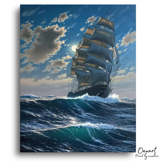 Ship & Waves - Paint By Numbers Kit