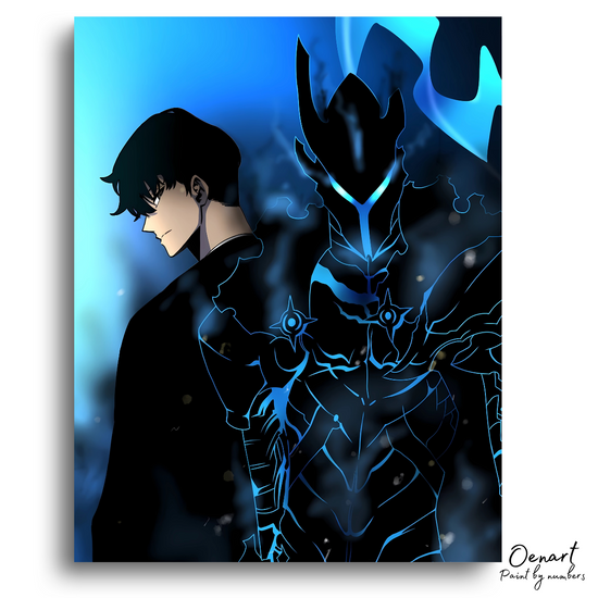 Solo Leveling: Jin Woo with Shadow - Anime Diamond Painting