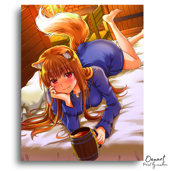 Spice and Wolf: Holo on The Bed - Anime Paint By Numbers Kit