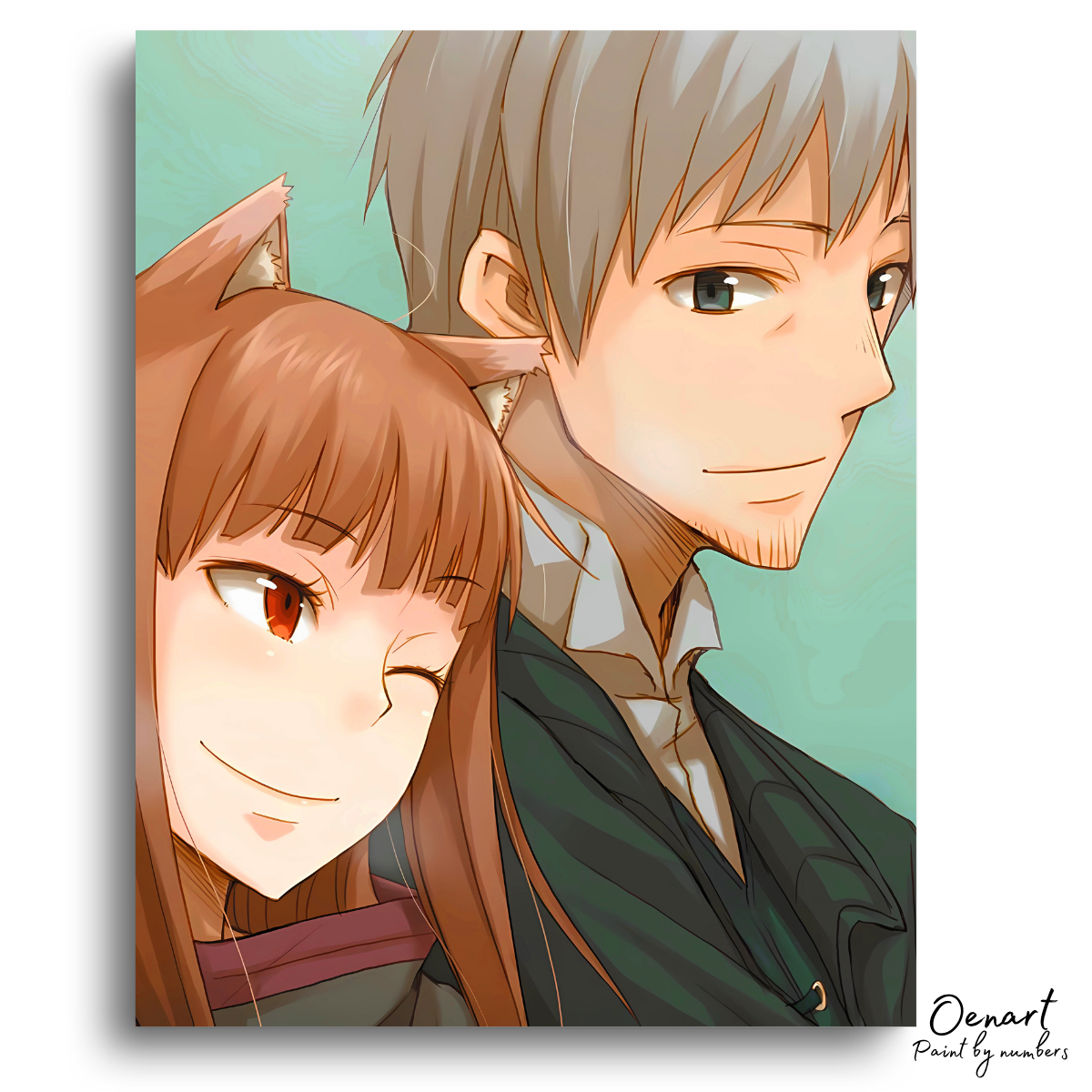 Spice and Wolf: Lawrence Kraft & Holo - Anime Paint By Numbers Kit