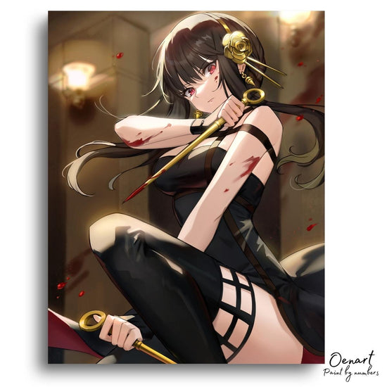 Spy x Family: Yor Fight Mode - Anime Paint By Numbers Kit