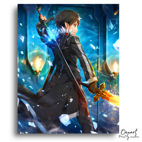 Sword Art Online: Kirito Elf - Anime Paint By Numbers Kit