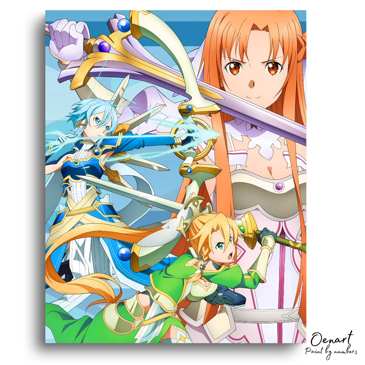 Sword Art Online: Stacia, Terraria & Solus - Anime Paint By Numbers Kit