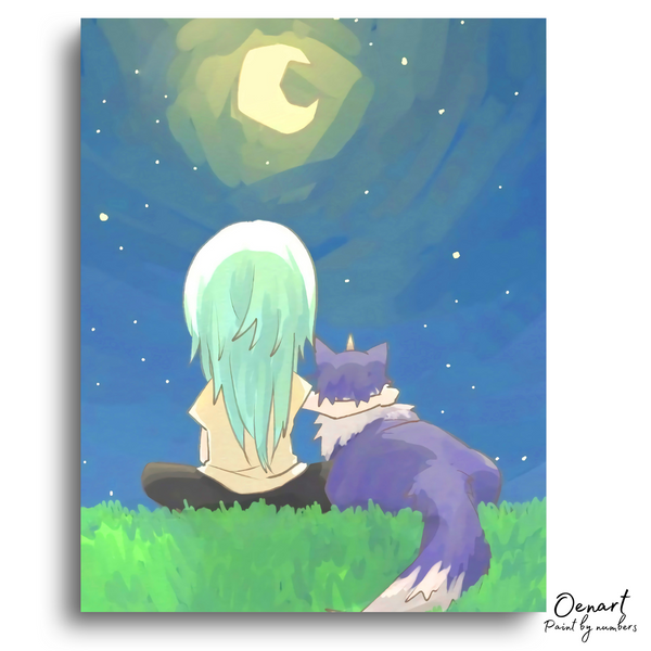 That Time I Got Reincarnated as a Slime: Cute Rimuru and Ranga - Anime Paint By Numbers Kit