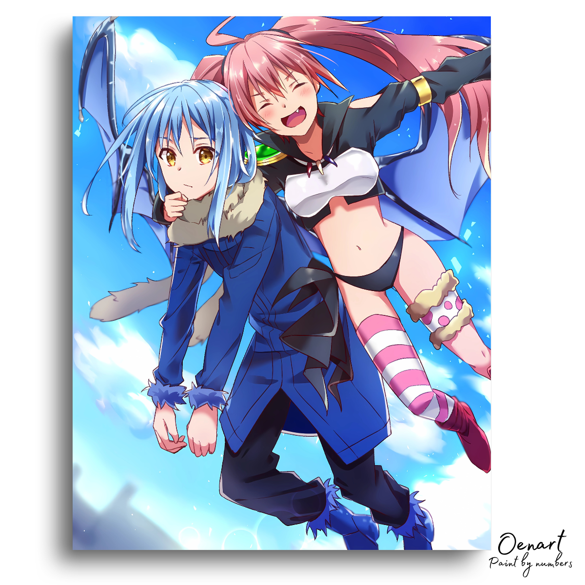 That Time I Got Reincarnated as a Slime: Rimuru and Milim - Anime Paint By Numbers Kit