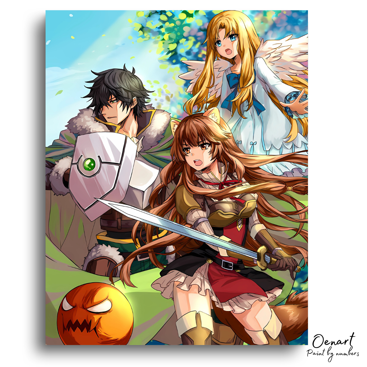 The Rising of the Shield Hero: Naofumi Raphtalia and Filo - Anime Paint By Numbers Kit