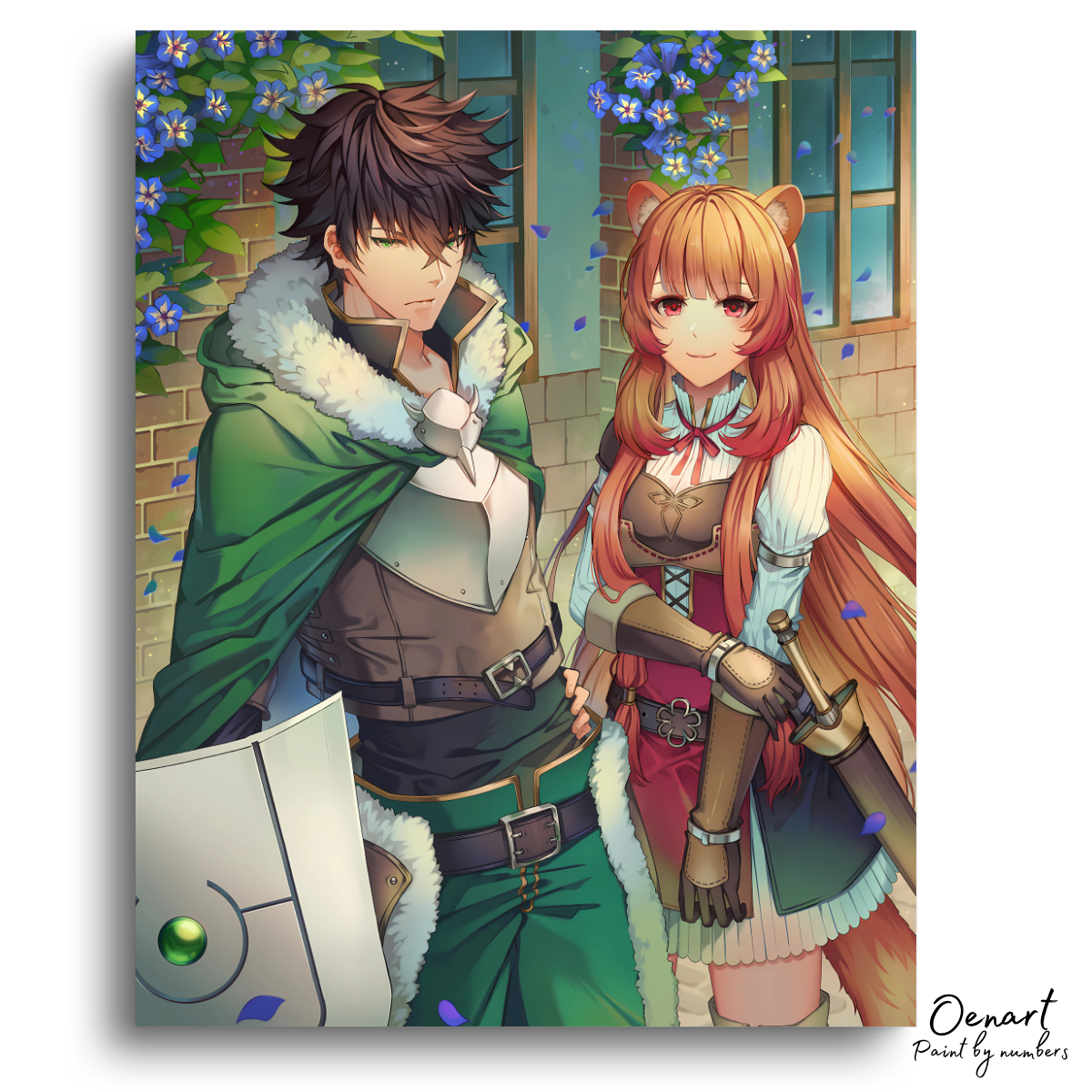 The Rising of the Shield Hero: Naofumi and Raphtalia - Anime Paint By Numbers Kit