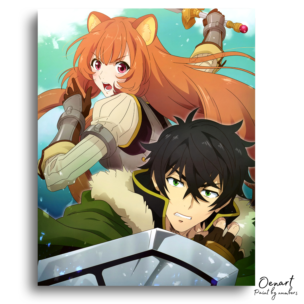 The Rising of the Shield Hero: Raphtalia and Naofumi - Anime Paint By Numbers Kit