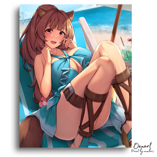 The Rising of the Shield Hero: Raphtalia at The Beach - Anime Diamond Painting
