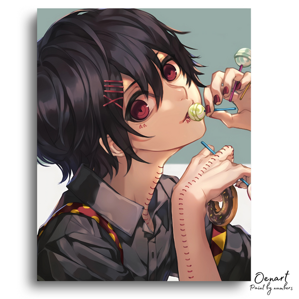 Tokyo Ghoul: Juuzou Black Hair - Anime Paint By Numbers kit