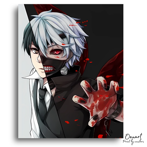 Tokyo Ghoul: Kaneki Ken With Mask - Anime Paint By Numbers Kit