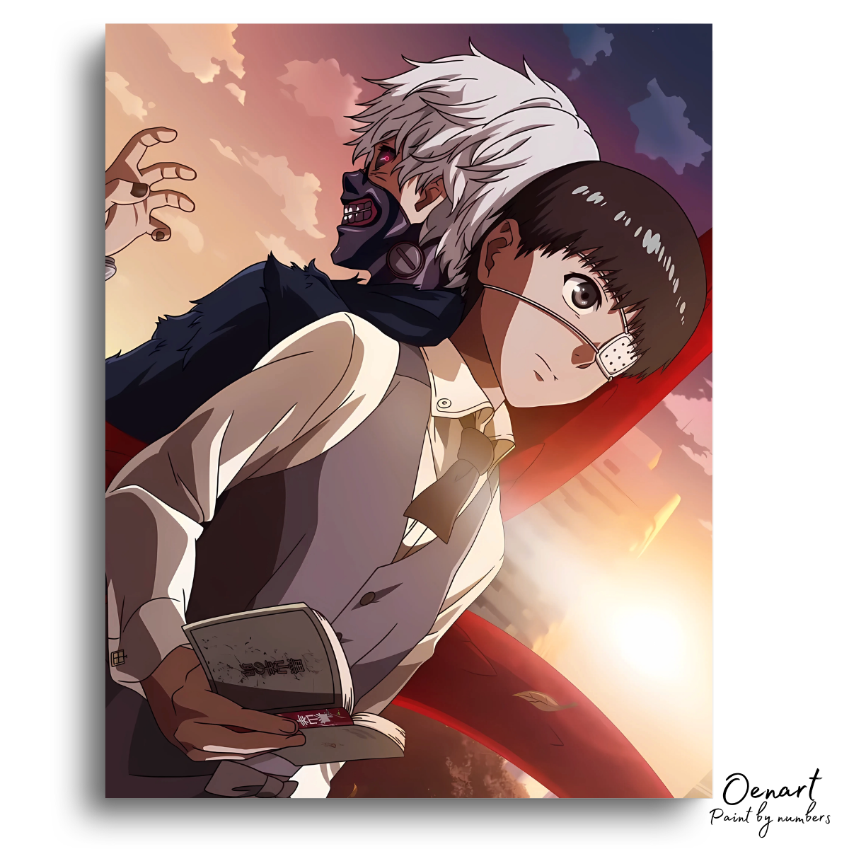 Tokyo Ghoul: Kaneki White & Black Hair - Anime Paint By Numbers Kit