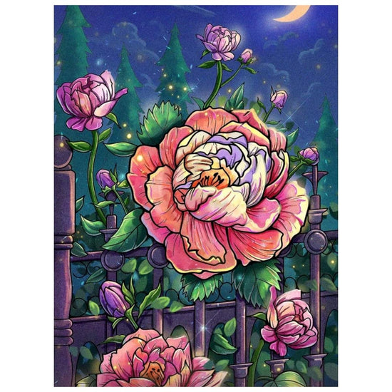 Under Moon Flower: Paint By Numbers Kit